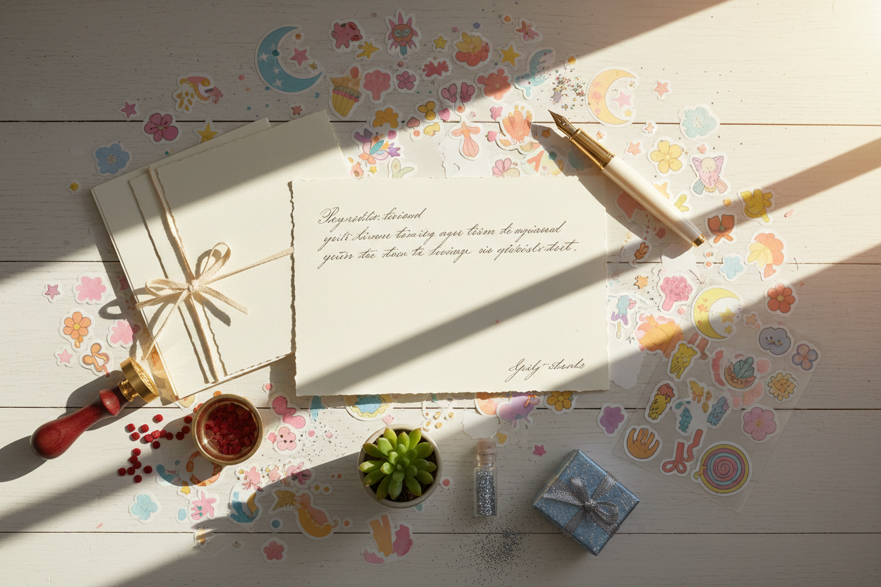 Tier 2 - Handwritten letter with stationery, stickers and surprise items